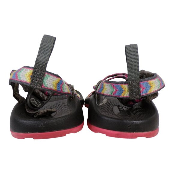 Chaco's Big Girls Ecotred Multi Stripe Strappy Hiking Outdoor Sandals Sz 4 #1329 - Picture 4 of 9